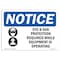 Signmission OSHA Sign, Eye & Ear Protection Required With, 10in X 7in Rigid Plastic, 10" W, 7" H, Landscape OS-NS-P-710-L-12293 - alternate 1